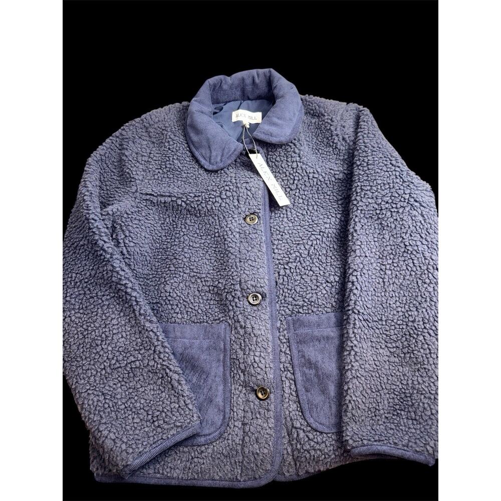 Alex Mill Women’s Marley Sherpa Chore Jacket Navy Blue Medium NWT